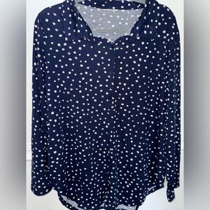 LULAROE LLR-LS0013 SIZE LARGE WOMENS BUTTON DOWN LONG SLEEVE TOP